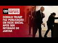 Donald Trump se pronuncia após ser retirado às pressas de jantar | CNN BRASIL