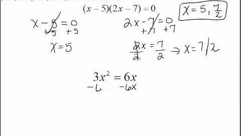 Zero-Factor Property to Solve Quadratic Equations