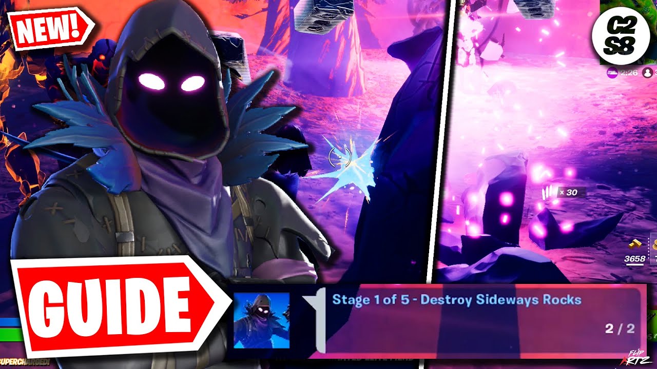 "Destroy Sideways Rocks" Raven (Fortnite Battle Royale)