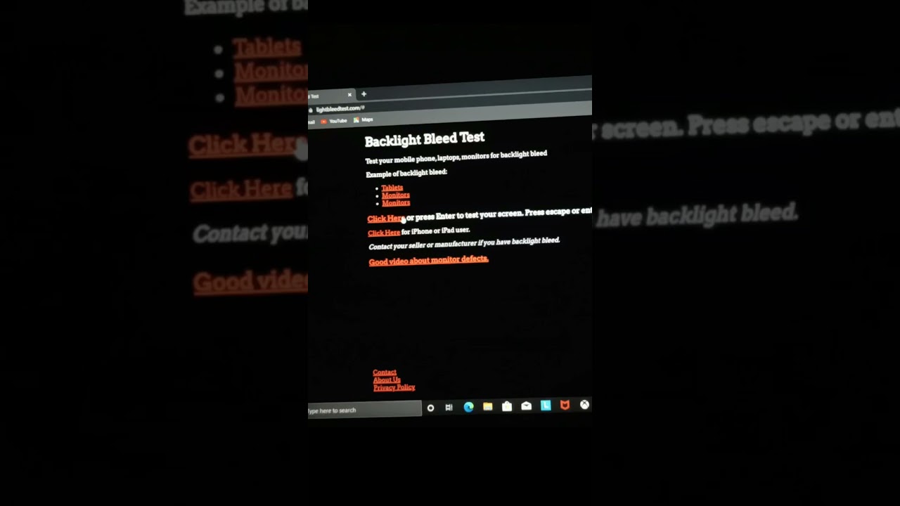 Screen Bleeding Test Lenovo Ideapad Gaming 3 Laptop 
