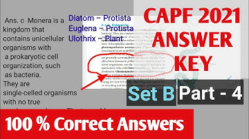 CAPF 2021 ANSWER KEY PART - 4 With Analysis (Paper - 1, Held on 8 August) Set-B । VPS EDUCATION ।