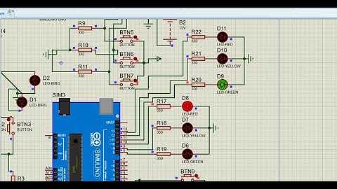 FUNCIONAMIENTO DE DOS SEMAFOROS EN INTERSECCION CON ARDUINO UNO