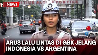 Jelang Laga Indonesia vs Argentina, Arus Lalu lintas Di Sekitar GBK Mulai Padat