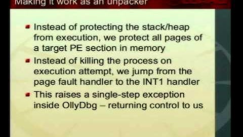 DEFCON 14: OllyBone: Semi-Automatic Unpacking on IA-32