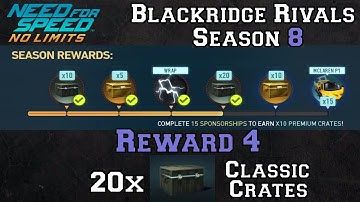 NFS No Limits | Blackridge Rivals Season 8 - Reward 4 - 20 Classic Crates
