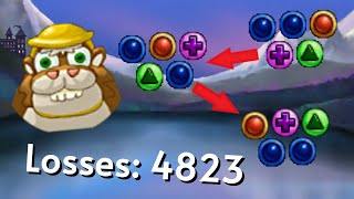 Peggle, but every 0.5 seconds the pegs change