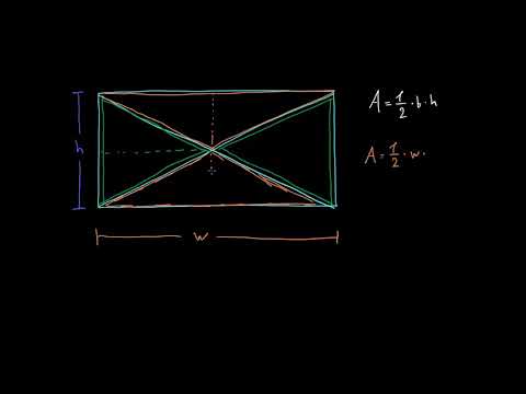 დიაგონალით წარმოქმნილი სამკუთხედების ფართობი