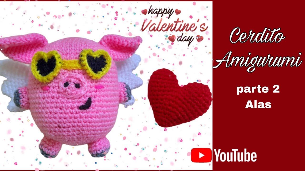 Cerdito enamorado (14 de febrero) parte 2 paso a paso
