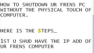 SHUTDOWN WITH IP ADD