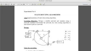 EXPT NO.6: Implementation of Link state routing algorithm.
