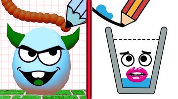 💥 Draw To Smash 🆚 Happy Glass – Fun Puzzle Battle! 🧩🥤 All Levels!