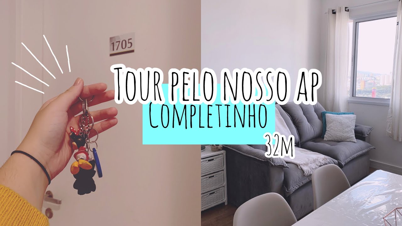 TOUR PELO NOSSO APÊ PRONTO!! 32m