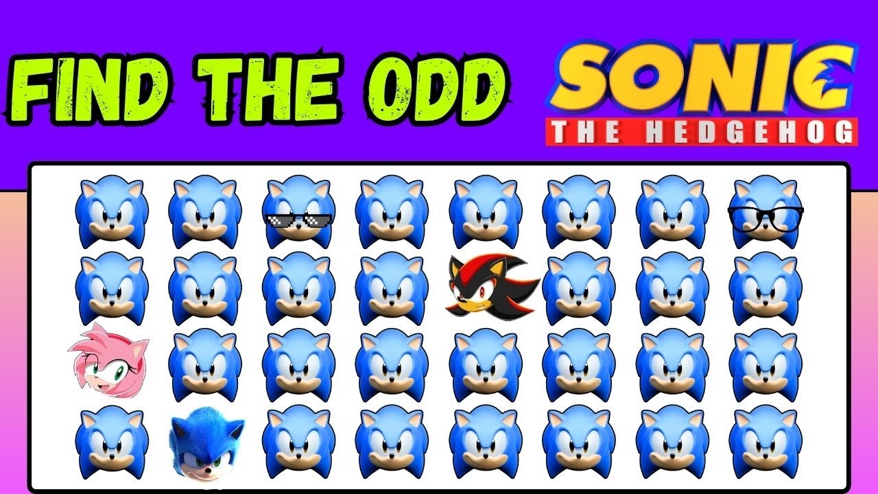 Find the ODD Emoji Out - SONIC the Hedgehog Edition ⚡ Emoji Quiz - YouTube