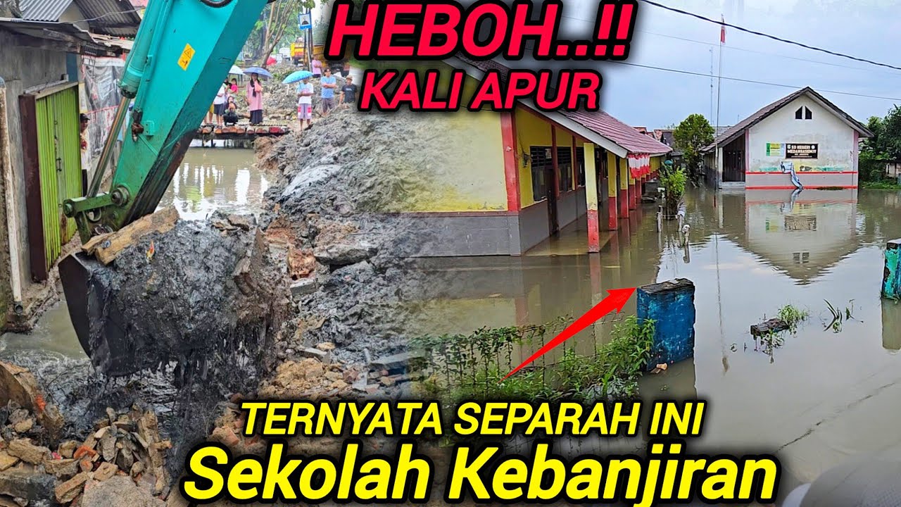 NGERI❗️KALI APUR DITUTUP BETON DIJADIKAN SEPTICTANK SATU KAMPUNG KEBAUAN SAMPAI SEKOLAH KEBANJIRAN