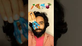 ASMR Satisfying Viral Emoji  Eating Challenge 🥕🍕🐬🍅 #asmr #asmr #mukbang #asmreating