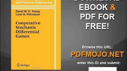 Cooperative Stochastic Differential Games Springer Series in Operations Research and Financial Engin
