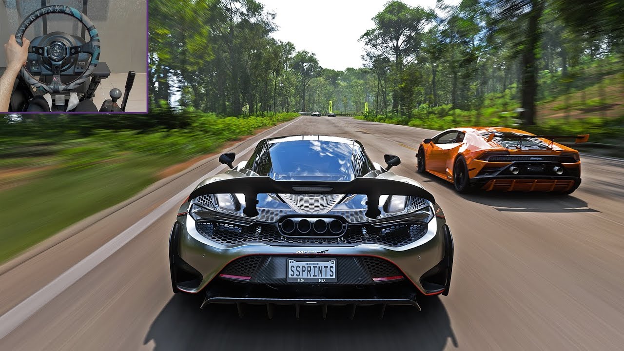 1164HP McLaren 765LT Goliath Race | Forza Horizon 5 Steering Wheel Gameplay