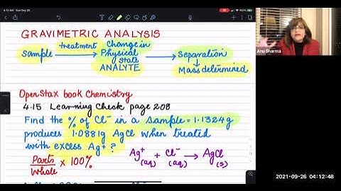 Ch 4 Gravimetric Analysis 4.15 (Open Stax)