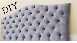 МЯГКОЕ изголовье КРОВАТИ своими РУКАМИ КАРЕТНАЯ стяжка DIY soft headboard capitone