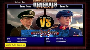 C&C Generals Zero Hour NProject Mod Challenge Hard Gameplay - General Townes vs General Tao