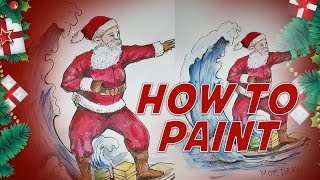 santa acrylic claus paint