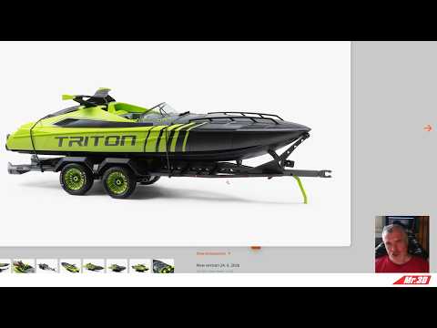 Stříbrný sršeň - Zvětšený rychlý člun Triton Racer od 3D Sets - 1