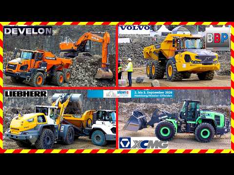 Liebherr L 580, TA 230, Develon DX400, DA30, XCMG XC975, Volvo A50 - Steinexpo 2026