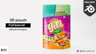 How to make sachet in blender || food pouch in blender || blender beginner easy tutorial