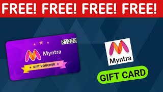 Myntra Unlimited Gift Card Voucher Trick 2021 | Free Myntra Gift Card |  Free Gift Card | Budspace
