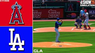 Dodgers vs. Angels Simulation | 5/17/26 | MLB The Show 26 PS5 Gameplay