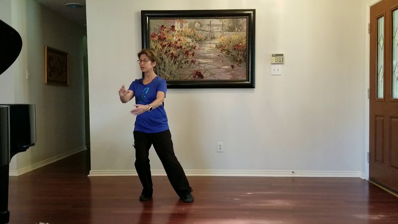 Машущая руками в облаках, Тайцзи стиля Ян, комбинированное воздействие на верхнюю и нижнюю часть ...