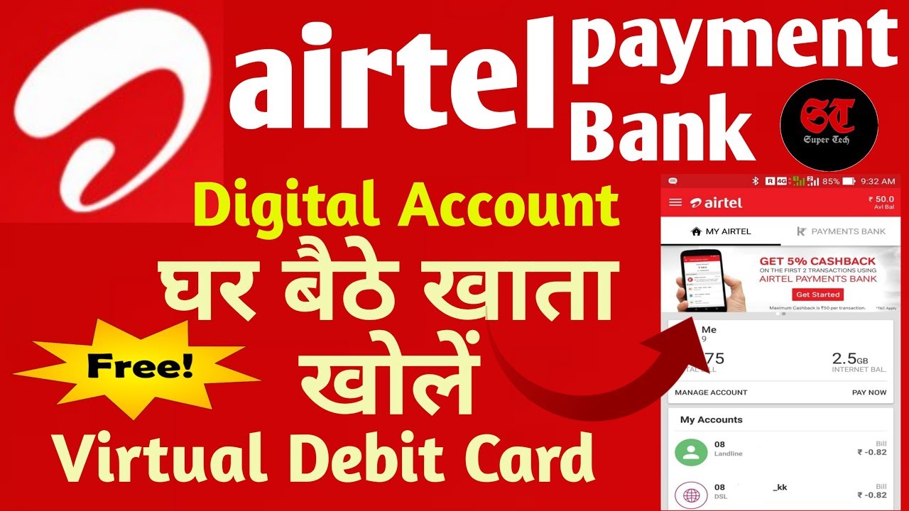 how to open airtel payment bank saving account | airtel payment bank kaise  banaye 2021 - YouTube