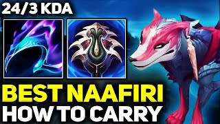 How to Carry 1v9 Naafiri Gameplay - RANK 1 BEST NAAFIRI IN THE WORLD! | Season 14 League of Legends