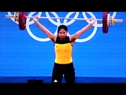 Female weightlifter with massive hairy armpits