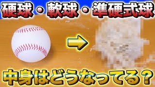 【野球検証】誰も見た事がない!? 野球ボールの中身ってどうなってるの？【硬球・軟球・準硬式球・サインボール】