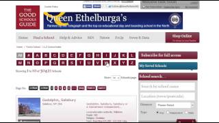 Find a school - A to Z search