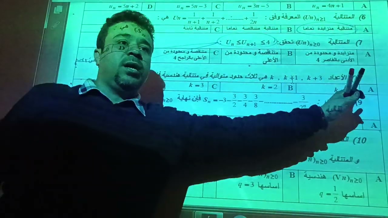 مناقشة سريعة لاختبار متتالية و نهايتها