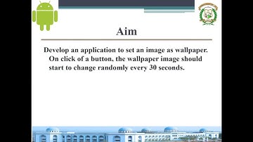 Mobile Application Development | 18CSMP68 | Session 6 | Experiment 4 | Wallpaper Changing App