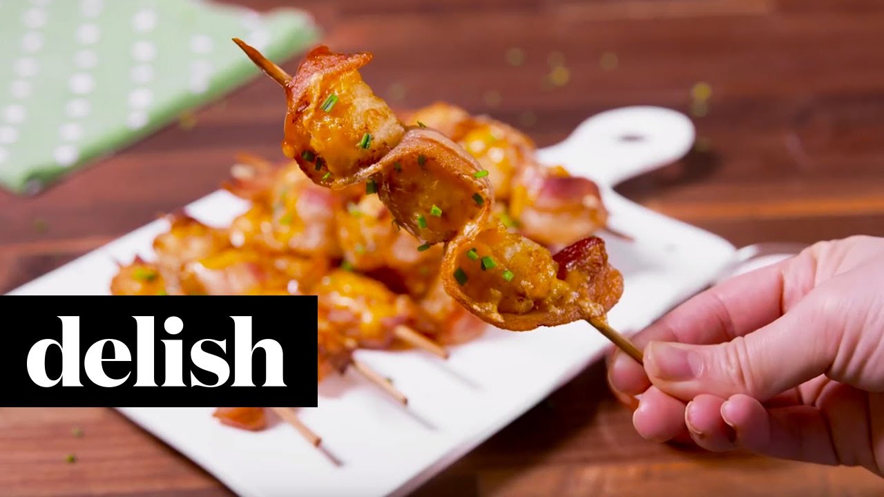 Tater Tot Skewers Delish Youtube