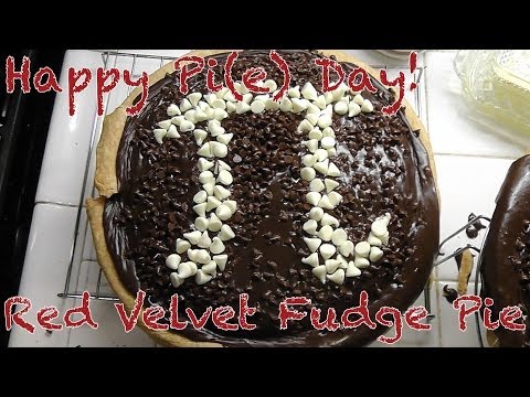 Red Velvet Fudge Pie for Pi(e) Day 2014!