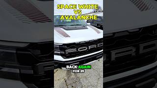 SPACE WHITE vs AVALANCHE-Ford F150 & Raptor Comparison