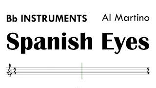 Video thumbnail of "Spanish Eyes Bb Instruments Sheet Music Backing Track Partitura"