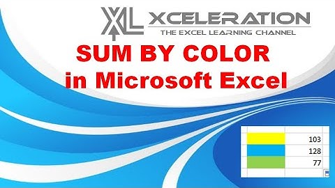 Sum Cells by Color in Microsoft Excel