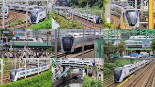 [4K] E353系特急列車：東京都内で会える在来線特急「あずさ」「かいじ」等　Limited express trains on conventional lines in Tokyo