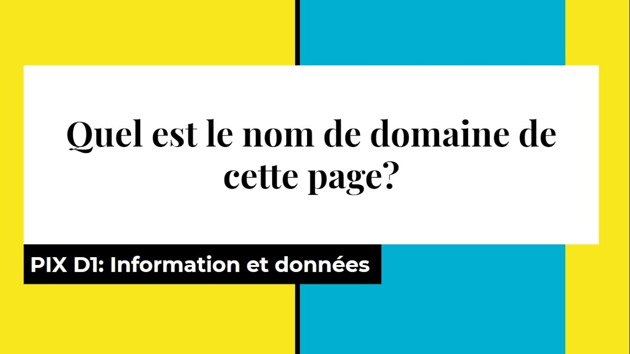 Quel Est Le Nom De Domaine De Cette Page Pix