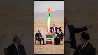 😂 “Donald Trump Hits a Drum… Missile Chases Him! While Vladimir Putin & Ali Khamenei Hug 😂