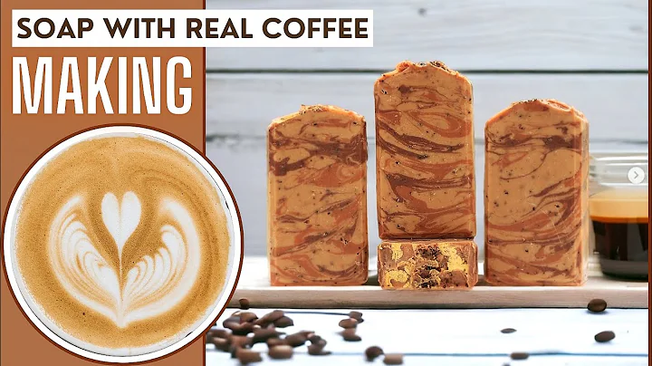 COFFEE SOAP | Cold Process Soap making | With real coffee & recipe