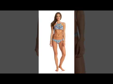 Jessica Simpson Swimwear Versailles High Neck Bikini Top SwimOutlet Com