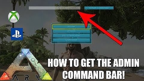 *How to access The Admin command bar In Ark Consulses only In This Video*