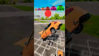 Tiny & Giant Cars Vs Spikes